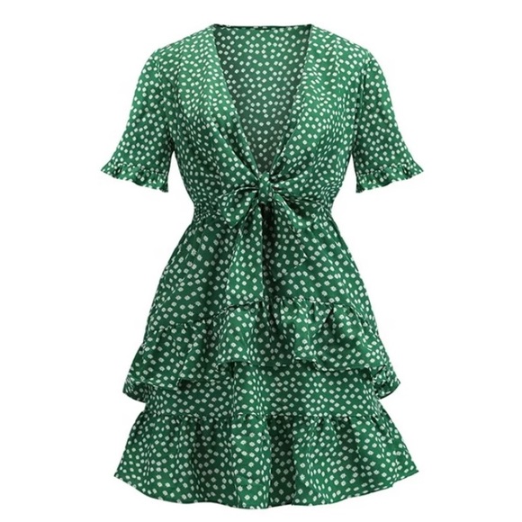 Grenem Dotted Ruffle Dress - Picture 2 of 3